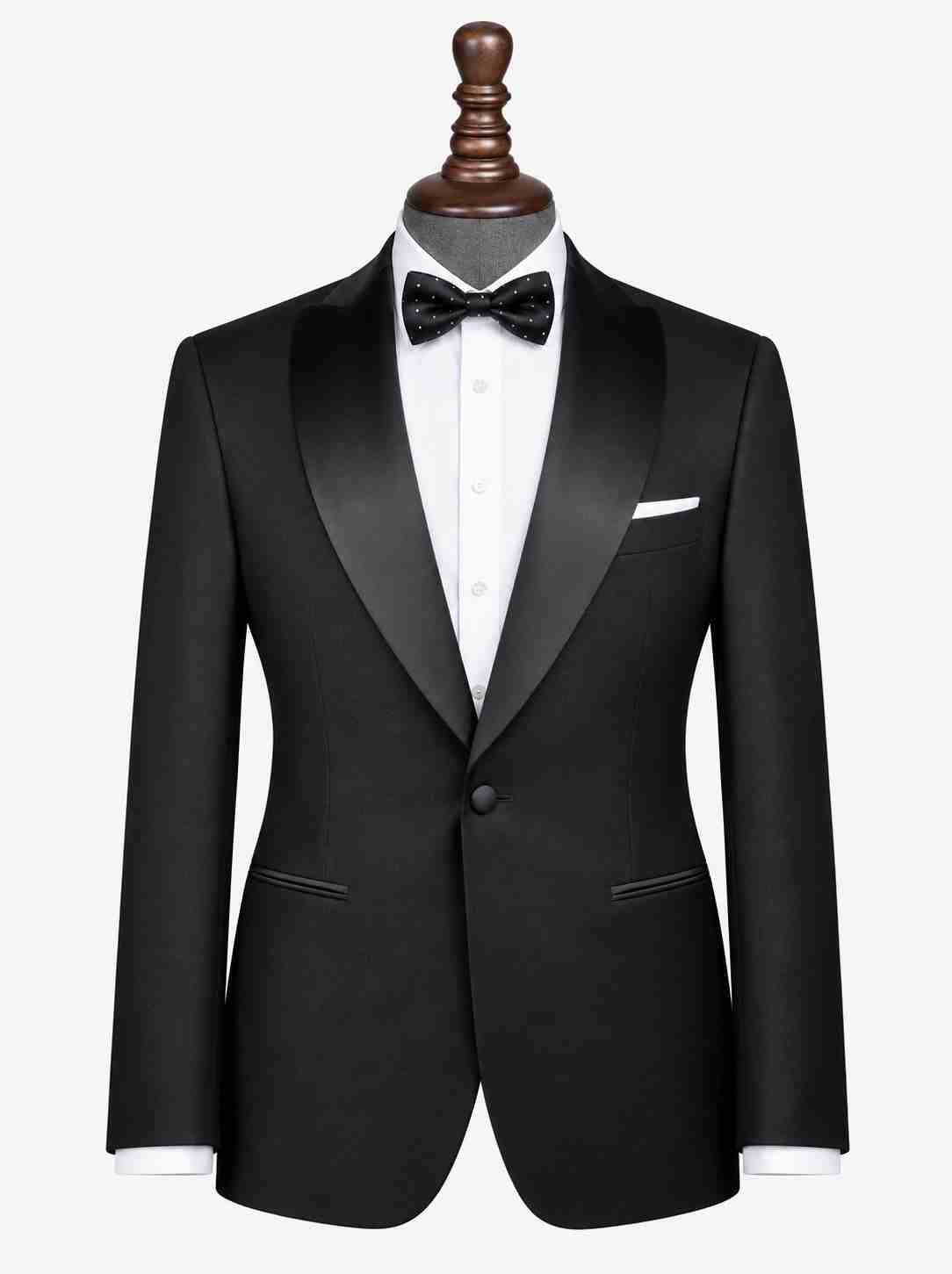 The Kiko Black Wool Tuxedo